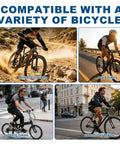 Collage of mountain, road, folding, and commuter bikes showcasing the versatility of Mountain Bike Crankset FC TY301 3x6 7 8 Speed Drivetrain.