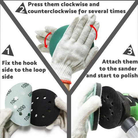 Five Inch Orbital Sander Foam Pad Set Four Pack With Eight Hole Interface Pad Hook And Loop Soft Disc Pads Cushion Sponge For Cars Boats Wood Metal Furniture Pro Grade Vibration Dampening And Durable Waterproof Adhesive