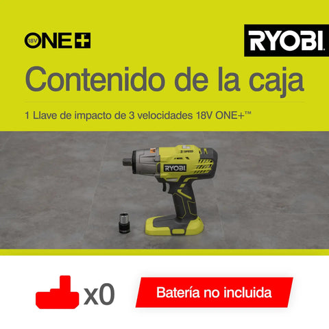 18V Cordless Three Speed Impact Wrench Body Only With One Half Inch Square Drive Locking Pin And One Quarter Inch Hex Adapter Delivers Up To Beast Mode Four Hundred Newton Meters Of Torque For Auto Construction And Heavy Duty Nuts And Bolts on display
