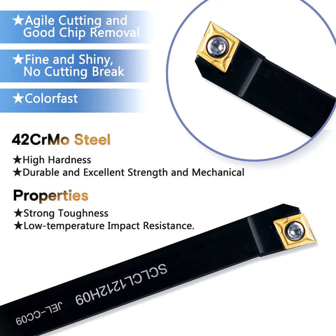Lathe Threading Tool Set With Half Inch Shank Threading Holders For Metal Lathe featuring 42CrMo Steel properties