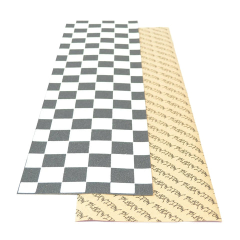 Ultra Sticky 9 By 33 Grip Tape For Longboards, Cruisers And Scooters, Non Slip Griptape with checkered pattern and adhesive back.