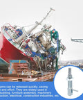 Top Notch Heavy Duty Retractable Indexing Plunger Pin Set Spring Loaded Carbon Steel Positioning Block displayed on fishing boat.