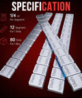 Adhesive Stick On Wheel Weights 0.25 Oz Chrome Finish 960 Pieces Lead Free Zinc Coated Rust Resistant And Weather Proof For Car Truck Wheel Balancing And Easy Install, 1/4 oz segments