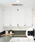 Three Eighths Inch Inset Cabinet Hinges Matte Black Self Closing Offset With Bumpers And Upgraded Screws for Kitchen Cabinets