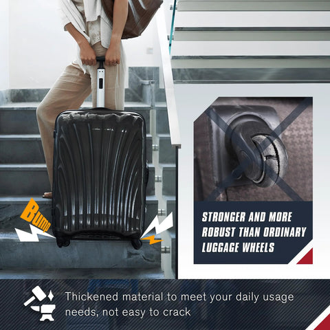 2 Pack Luggage Wheels Replacement For Suitcase Roller Trolley Caster Set Includes Screws Not Universal Check Wheel Shape