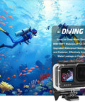 GoPro Hero 9 10 11 12 13 Waterproof Housing Case 60M Dive Shell With Floating Hand Grip And Mount Kit For Epic Underwater Sessions
