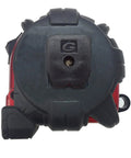Back view of Tape Measure 16ft 5m 1 Inch GS Lock With Acrylic Coated Blade and thick elastomer armor rugged case.