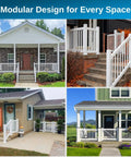 Top Shelf White Vinyl Deck And Porch Railing Kit Provides Chill Kickback Vibes With Zero Grind DIY Installation For Weatherproof Security On Backyard Patios And Balconies views.