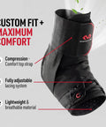 Ultralight Ankle Brace For Sprained Ankles Figure 8 Lace Up Support with adjustable straps and breathable fabric for men and women