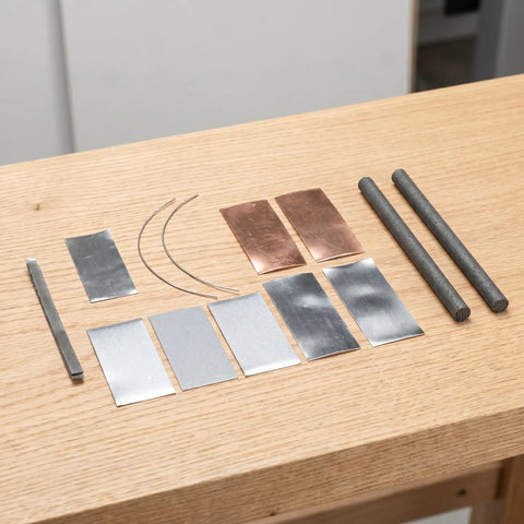 All In One Electroplating Metal Electrodes Kit With Copper Anode Sheets Zinc Electrodes And Graphite Rod For Chemistry Electrolysis Experiments