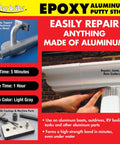 Waterproof Epoxy Aluminum Putty Stick For Quick Permanent Repairs On Boats RVs Outdrives And Tanks That Work Underwater No Fuss To Use Bonds Fast Stays Strong In Tough Conditions