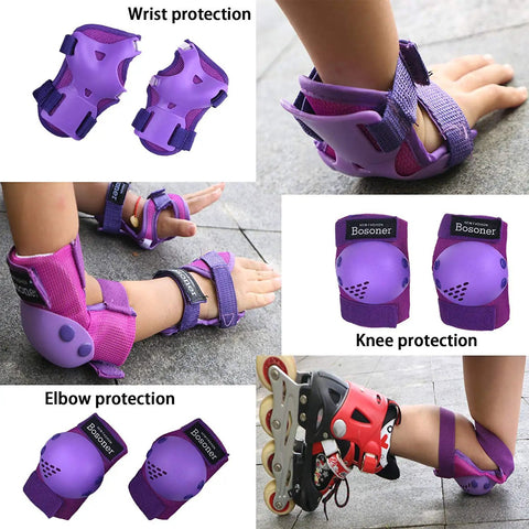 Kids Protective Gear Set Knee Pads Elbow Pads And Wrist Guards For Ages 3 To 15 For Roller Skating Cycling BMX Skateboard And Inline
