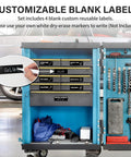 Magnetic Tool Box Labels With Icons 96 Pre Printed Icons Plus 4 Blank Tags For Custom Tools Black 3 X 1 Inch Drawer Markers