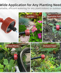 30 Pack 1 GPH Pressure Compensating Drip Emitters For Spot Watering Self Cleaning Constant Flow Irrigation Heads in garden setup