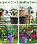 Solar Powered Drip Irrigation System For Indoor And Outdoor Gardens Auto Watering For 15 Potted Plants on patio and garden