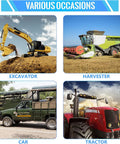 PONEYA 9-pc grease gun couplers kit with 12-inch hose and roll-up case; vehicles: excavator, harvester, car, tractor.