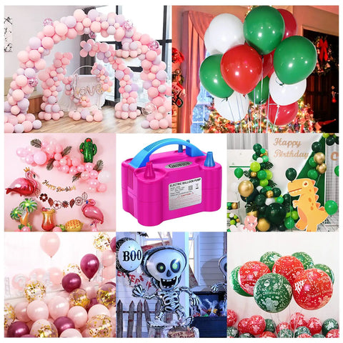 Electric Balloon Pump 110V 600W Quick Inflate For Party Balloons Balloon Garland Kit with festive decorations