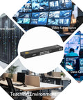 Absolute Game Changer 16 Port HDMI KVM Switch Delivers 4K At 60Hz in a server room and teaching environment setup.