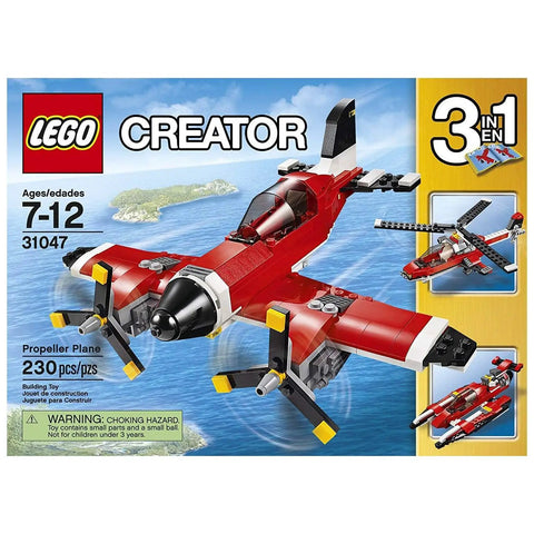 Creator 3 In 1 Propeller Plane Building Toy With Spinning Propellers, Retractable Wheels, And Opening Cockpit box
