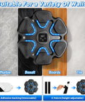 Dope Music Boxing Machine With Bluetooth Punching Trainer For Home Gym Wall Mounted LED Target on various wall surfaces.