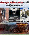 14.5 Foot Aluminum Telescopic Ladder With Dual Locking Mechanism used on RV and various surfaces for multi use