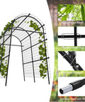 7.5 Foot Extra Tall Garden Arch Trellis With Polyethylene Coated Stainless Steel Frame For Outdoor Plant Support Climbing Flowers Veggies Cucumbers And Vines Heavy Duty Pergola Arbor For Garden Weddings And Parties