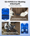52 Piece Custom Bushing Bearing And Seal Driver Set And 14 Piece Bearing Puller Kit with tools and blue cases in use
