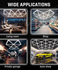 Hexagon Led Garage Lights 27 Pack 6500K super bright daylight ceiling lights with honeycomb design for various applications