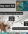 46 Inch Travel Ready Gigging Spear For Lionfish, Frog And Flounder With Heavy Duty 3 Piece Aluminum And Stainless Steel Construction And Replaceable 7 Inch Tip