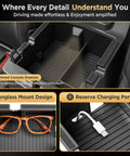 Center Console Organizer Tray for Jeep Wrangler JL JLU 4XE 2018 2026 and Gladiator JT 2020 2026 Built To Fit Maximize Storage