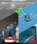 Stainless Steel Windshield Repair Kit With Injector Bridge Assembly for rock chips and star-shaped cracks on auto glass.