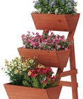 Three Tier Vertical Garden Bed Planter For Indoor And Outdoor Use With Legs Raised Planter Box For Flowers Vegetables Herbs And Plants Sturdy Frame