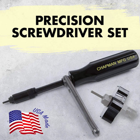 Deluxe 30 Piece Screwdriver Set With Mini Ratchet Tool Phillips Slotted And SAE And Metric Hex Bits Open Slots 24 USA Made Insert Bits Pro Grade Handy Home And Auto Repair Kit