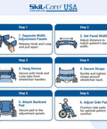 Instructions for Skil Care Adjustable Wheelchair Lateral Trunk Support With Foam Side Panels For Bilateral Torso Stabilization.