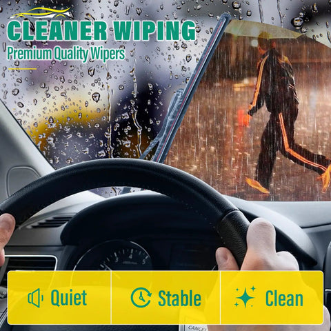 Kia Telluride 26 Inch Front Wiper Blade 18 Inch Front Wiper Blade And 13 Inch Rear Wiper Blade Set for clear vision in rain.