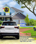 Half Mile Range Wireless Driveway Alarm Kit with Weather Resistant Motion Sensors monitoring a driveway
