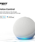 Voice control device for PAR38 Smart Flood Light Bulb With 2.4 GHz WiFi No Hub Needed RGBW Color Changing And Tunable White 90 Watt
