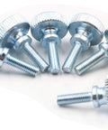 Knurled Thumb Screws M3 X 10Mm Flat Knurled Head Fully Threaded 30 Piece Set Carbon Steel Galvanized Finish Double Layer Step