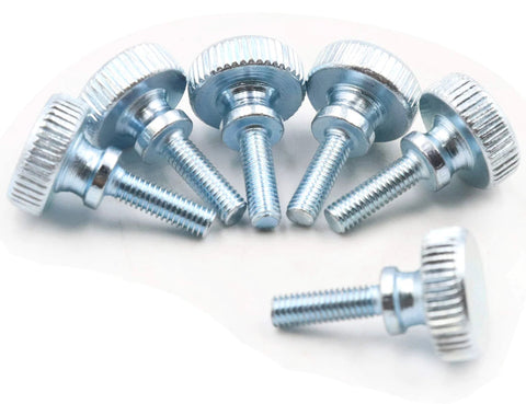 Knurled Thumb Screws M3 X 10Mm Flat Knurled Head Fully Threaded 30 Piece Set Carbon Steel Galvanized Finish Double Layer Step