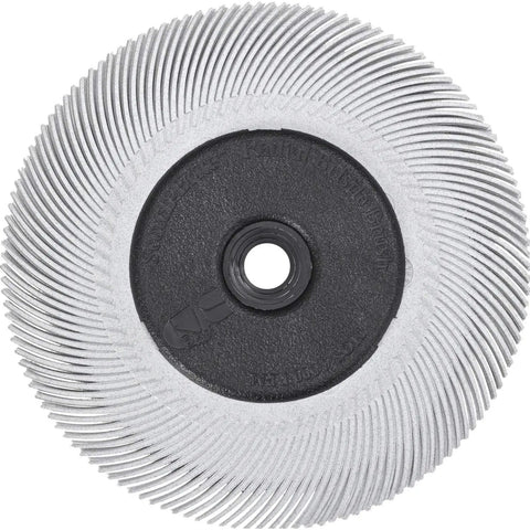 Radial Bristle Brush With Ceramic Abrasive Grain For Pro Grade Polishing Deburring And Finishing On Complex Shapes, 6 Inch Diameter