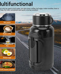 Road Ready Car Electric Kettle Forged From 304 Stainless Steel Features Anti Dry Burn Tech Heats Up Quick For Truckers Brewing Strong Coffee Without The Drama On Highway Runs, multifunctional kettle for brewing coffee and boiling water.