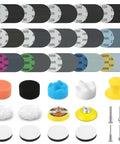 Ultimate 317 Piece Sanding Disc Kit For Headlight Restoration And Detailing Includes Wet Dry Polishing Pads From 60 To 10,000 Grit With Hook Loop Drill Adapter Shank Fit Car Wood Metal Glass Resin, showing various grit sizes and polishing pads.