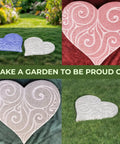 Heart Shaped Concrete Pathmaker Mold For DIY Garden Walkway Pavers And Stepping Stones ABS 2mm Durable Cement Mold design