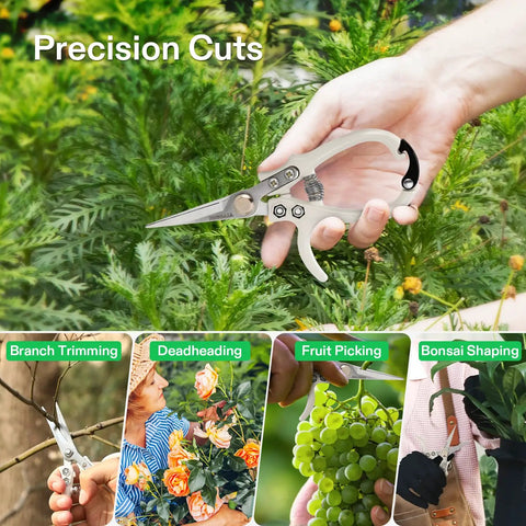 Beast Mode Pruning Shears for Gardening with SK5 Blades lightweight plant cutters for trimming flowers and branches.