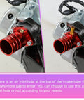 Intake Manifold Inlet Pipe Adapter Kit for Predator 301cc 420cc 459cc Engines and GX340 GX390 GX270 Carburetors, two views showing air inlet options.