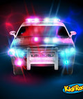 Rechargeable Police RC Car For Kids With Lights And Siren, 2.4GHz Remote Control Toy front view showing flashing lights