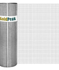 Heavy Duty Hot Dip Galvanized Hardware Cloth 1/4 Inch Wire Mesh roll displayed with grid pattern, 48 Inches By 50 Feet, showing gauge details.
