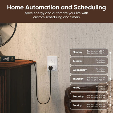 Two Pack 2.4GHz WiFi Smart Plugs For Hands Free Voice Control, Works With Alexa And Google Assistant, IFTTT Compatible, No Hub Needed