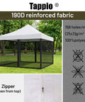 10x10 Mosquito Net With Zipper For Patio Gazebo And Canopy Tent Ultra Fine Mesh Replacement Screen for outdoor use