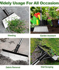Heavy Duty Beefy Garden Cleaning Shovel With 59 Inch Adjustable Handle Carbon Steel Flat Shovel for Weeding and Lawn Edging
